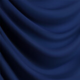 Dark blue fabric cloth texture for background and design art work, beautiful crumpled pattern of silk or linen. eps 10