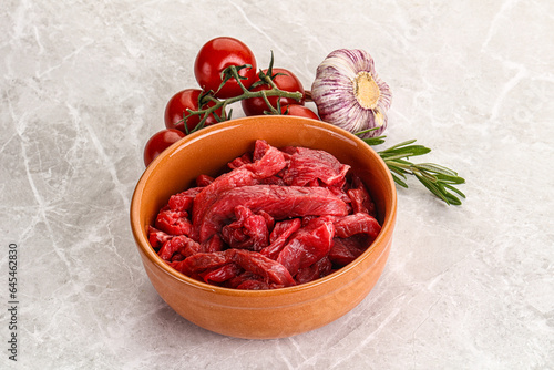 Raw beef meat for cooking