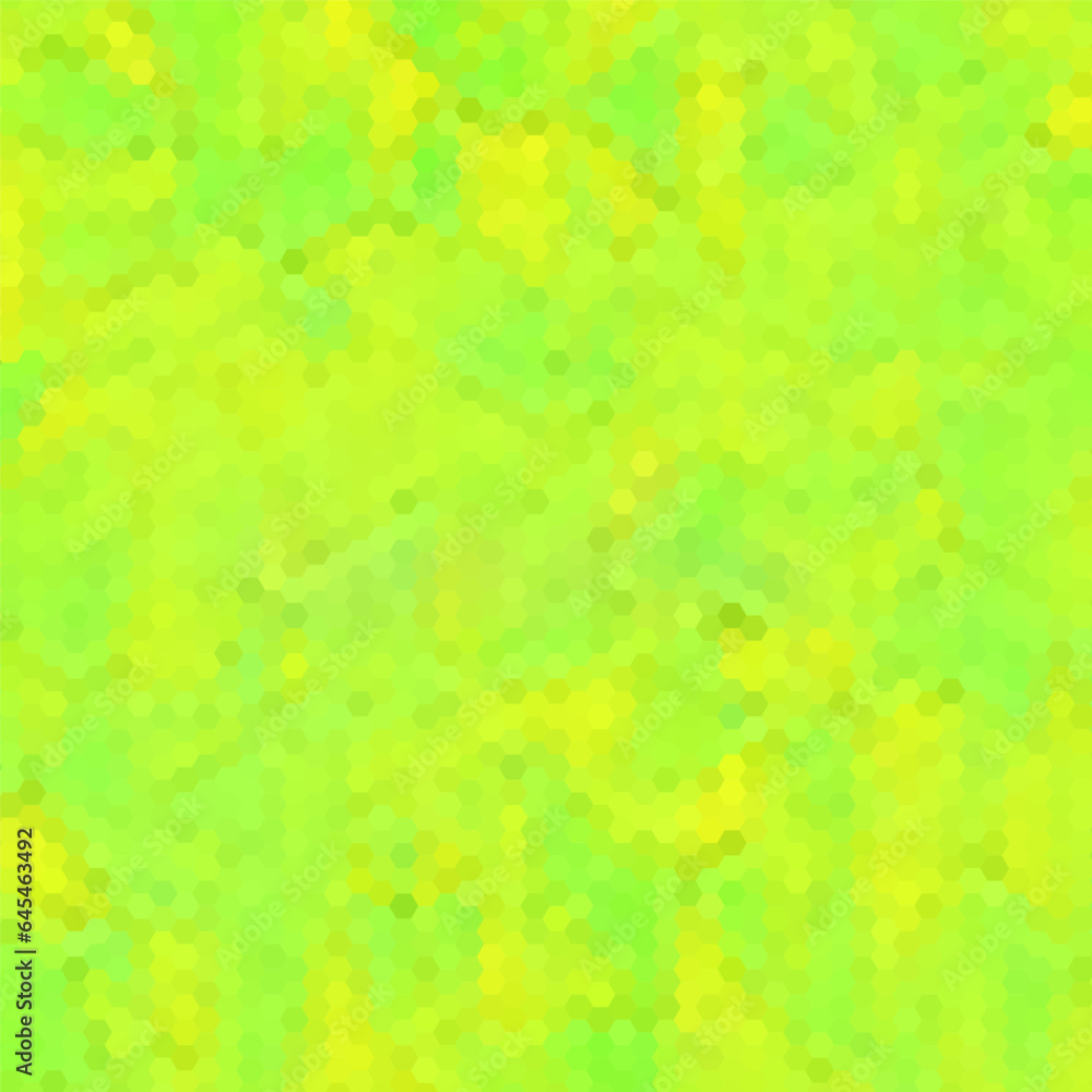 beautiful yellow, green color pixel background. raster copy illustration. polygonal pattern. design for banner, presentation, wallpaper. eps 10