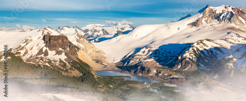 Canadian Mountain Aerial Landscape Nature Background Panorama