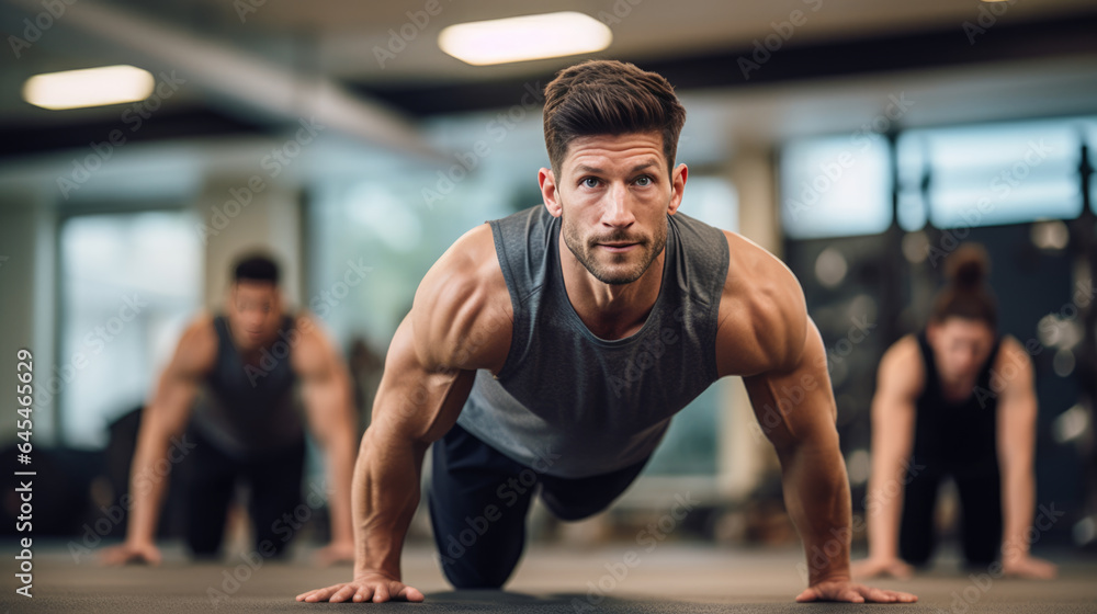 Portrait of athletic man in a gym Portrait of athletic man in a gym