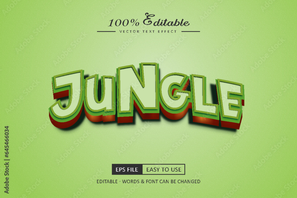 Jungle 3d editable text effect gradient style jungle with green color with background Jungle 3d editable text effect gradient style jungle with green color with background