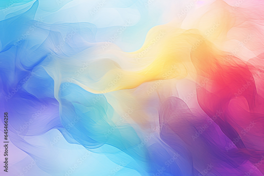 AI Generated, multi-colored abstract background, smooth lines, waves, rainbow color,
