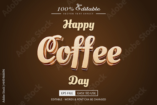 Stand out and shiny Coffee editable text effect