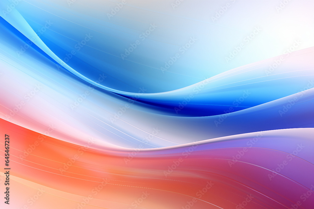 Fototapeta premium multi-colored abstract background, smooth lines, waves, rainbow color,AI_Generated