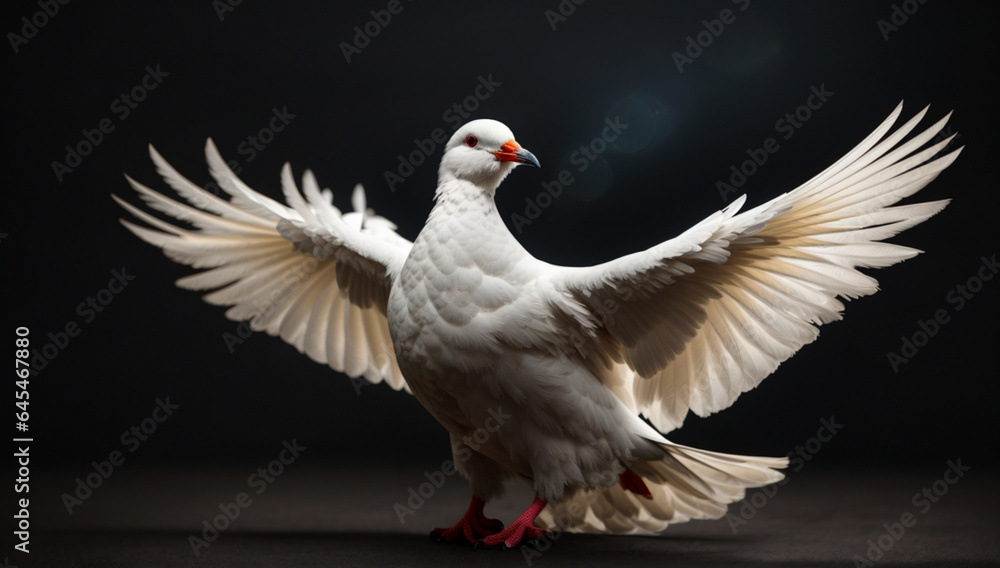 Obraz premium white dove in flight