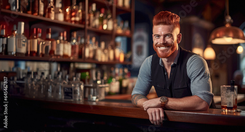 Crafting Cocktails: Redhead Bartender with a Warm Smile