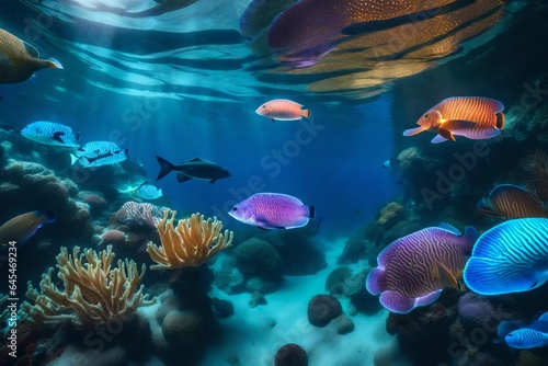 coral reef and fish Generated Ai