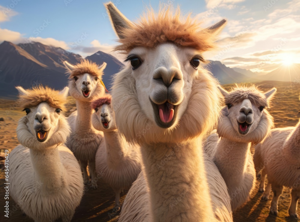 A group of llamas