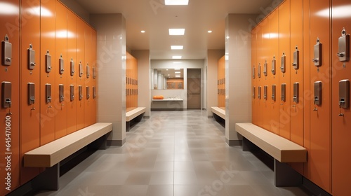 Contemporary changing room lockers