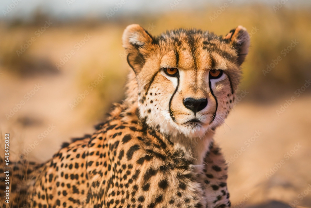 Cheetah in dunes Cheetah in dunes