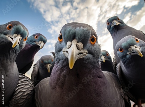 A group of pigeons