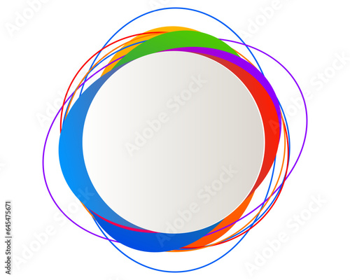 abstract background with round frame