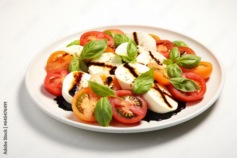 Caprese salad with ripe tomatoes