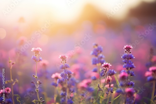 Soft Summer Landscape in Soft Focus, with a Blurred Background and Dreamy Atmospheric Qualities with Ample Copy Space