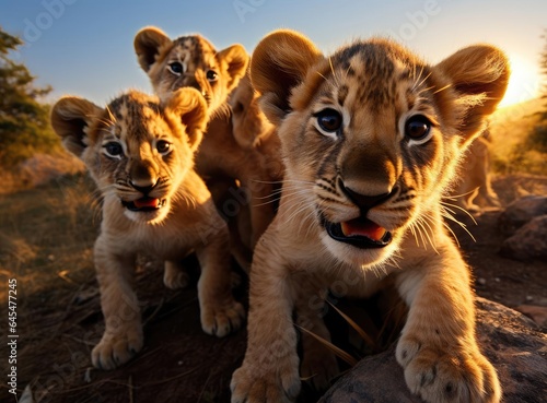 A group of young lions