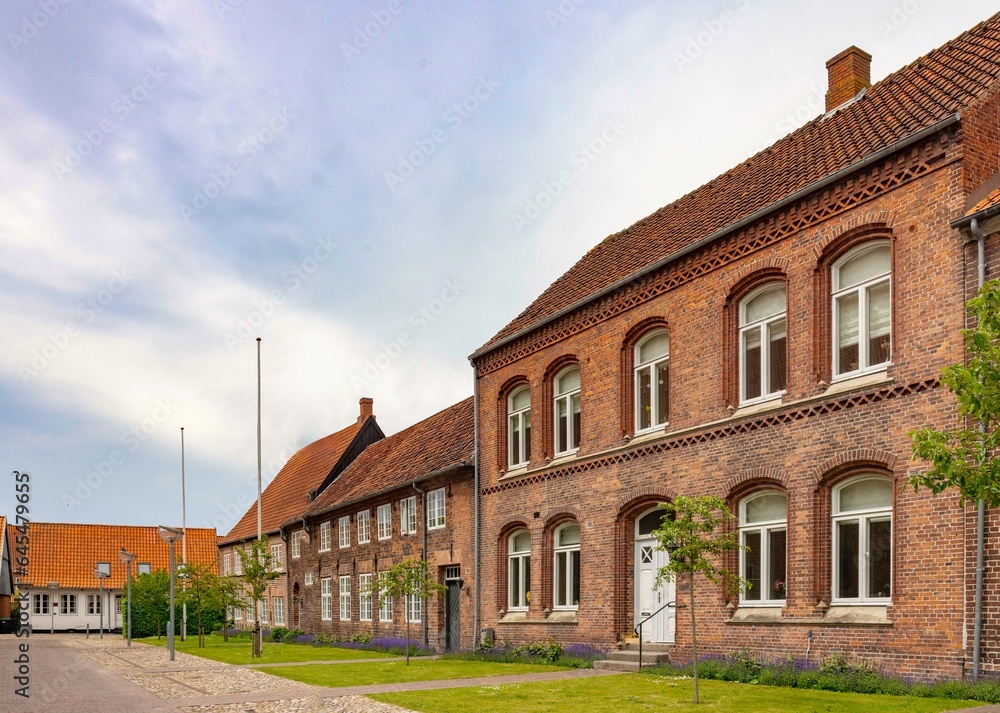 Walking in Tonder´s (Tønder) streets on a beautiful summer day, Sønderjylland, Denmark