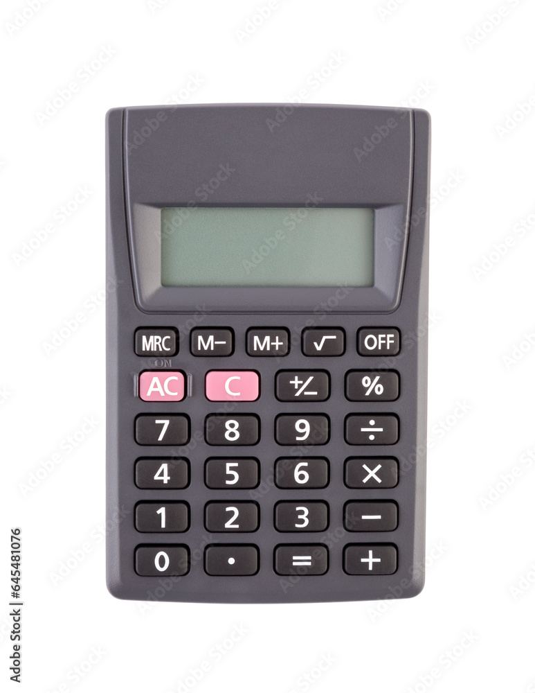 Calculator isolated on white background with clipping path Calculator isolated on white background with clipping path