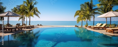 swimming pool with nice view close to the beach © maretaarining