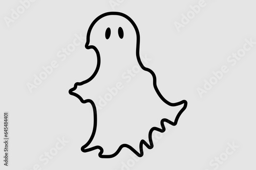 Silhouette of a halloween Ghost 