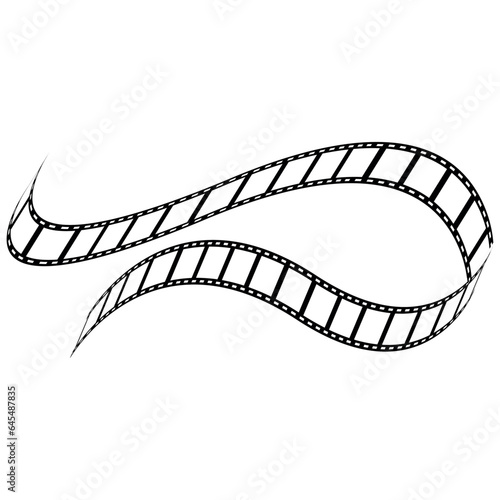 film tape vintage icon isolate. movies film background with flim roll. 3d flim roll