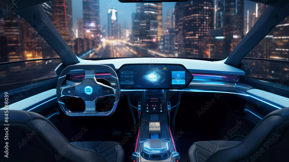 cockpit of an autonomous driving concept car