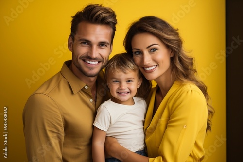 Love and Togetherness Couple with Kid Portrait