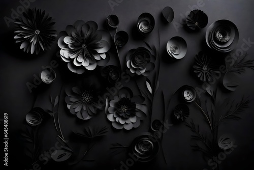 black flower and background