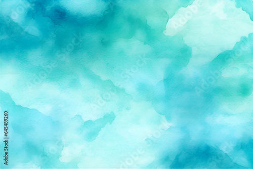 Abstract turquoise watercolor background 