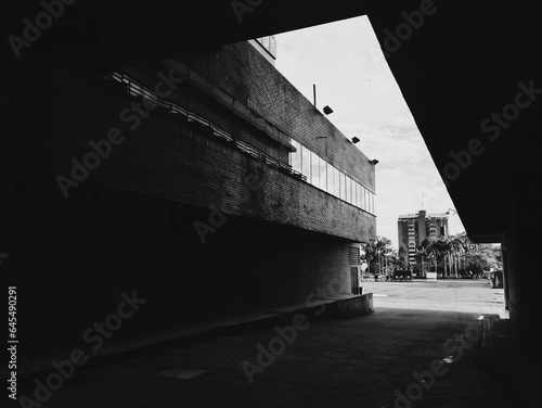 Old abandoned building in Puerto Ordaz photo