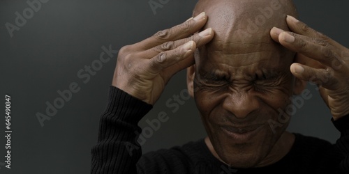 man praying to god on grey black background with people stock photos stock photo © herlanzer