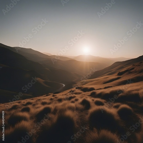 sunrise in the desert