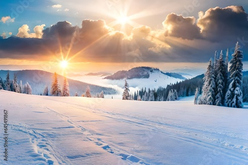 winter landscape with snow © Tahira