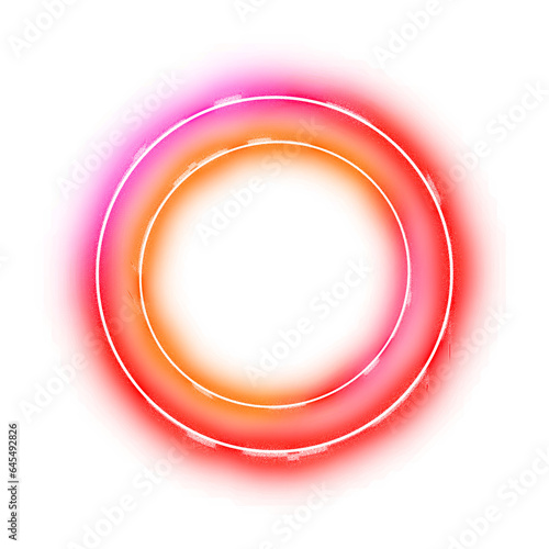 Neon Circle Red Yellow Pink Mixed