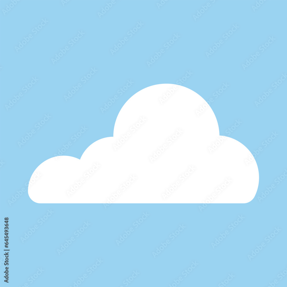 Free vector cloud sticker clipart vector set, flat design
