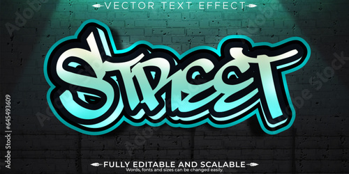 Graffiti text effect, editable spray and street text style