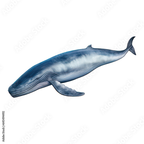 Sperm whale isolated on white created with Generative AI