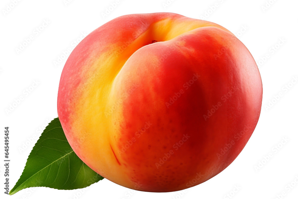 peach isolated on white background