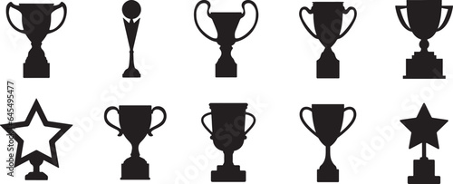 Trophy Shape Silhouette Vector Pack