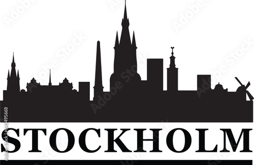 Stockholm Skyline Vector