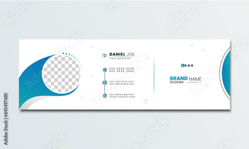 Clean and simple email signature or email footer template, Creative business email signature template or email footer and personal social media cover Premium  and minimalist email signatu