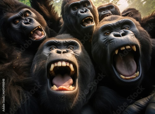 A group of gorillas © cherezoff