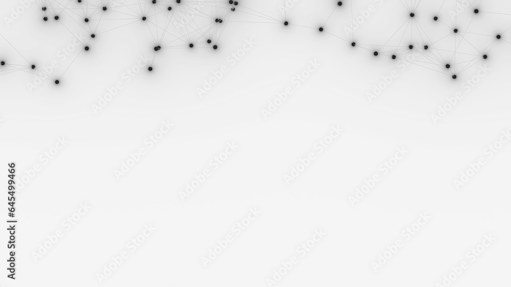 Fototapeta premium Abstract geometric white background. Plexus mesh backdrop.