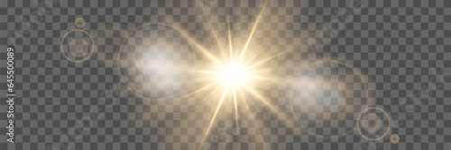 Vector transparent sunlight special lens flare light effect. Vector illustration