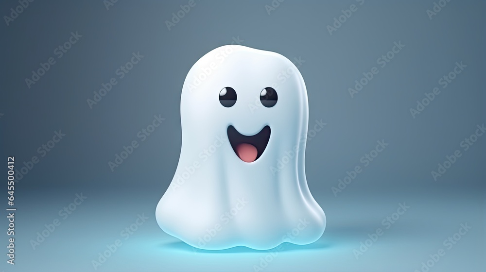 3d rendered cute ghost, isolated , halloween style 3d rendered cute ghost, isolated , halloween style