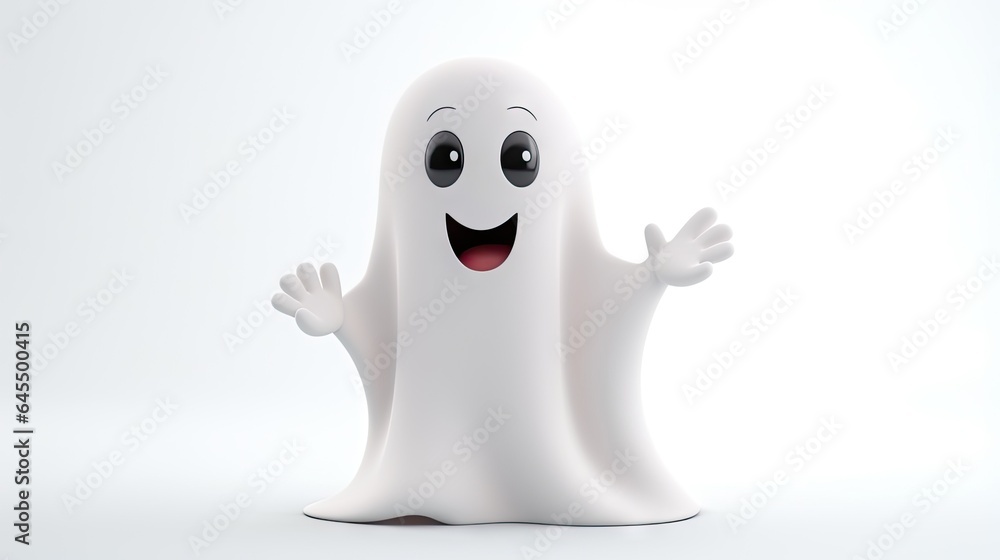 3d rendered cute ghost, isolated , halloween style 3d rendered cute ghost, isolated , halloween style