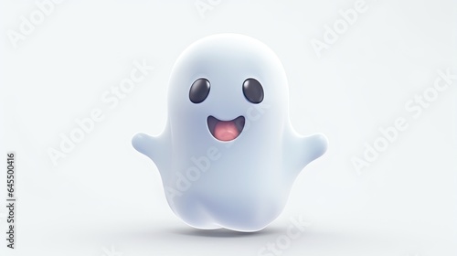 Wallpaper Mural 3d rendered cute ghost, isolated , halloween style  Torontodigital.ca