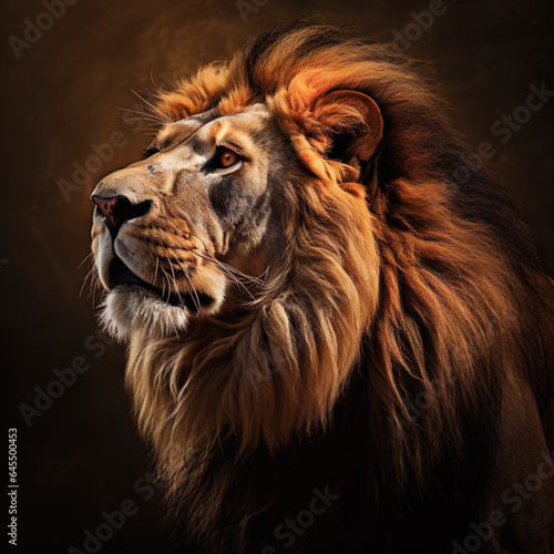 Vibrant Lion Fine Art Photograph - High-Quality High-Contrast with Dramatic Lighting and Artistic Composition