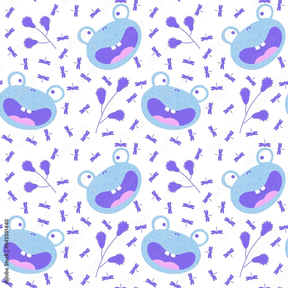 Cartoon animals seamless frogs pattern for wrapping paper and fabrics and kids clothes print and fashion textiles Cartoon animals seamless frogs pattern for wrapping paper and fabrics and kids clothes print and fashion textiles