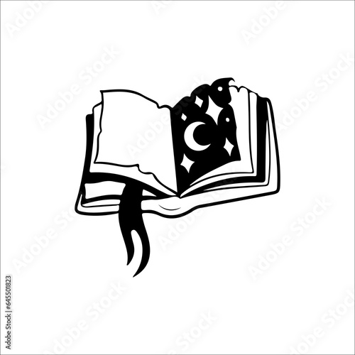 vector illustration of magic book concept